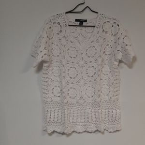 Denim 21 sweater material see through shirt